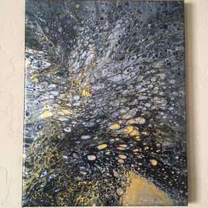 Fluid art acrylic pour art on 11x14